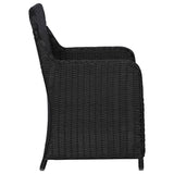NNEVL 5 Piece Garden Dining Set Black