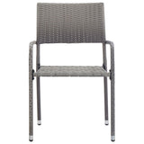 NNEVL 5 Piece Garden Dining Set Grey