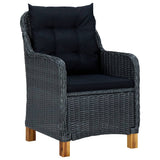 NNEVL 5 Piece Garden Dining Set Dark Grey