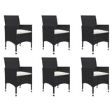 NNEVL 9 Piece Garden Dining Set Black