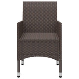 NNEVL 9 Piece Garden Dining Set Brown