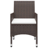 NNEVL 9 Piece Garden Dining Set Brown