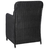 NNEVL 7 Piece Garden Dining Set Black