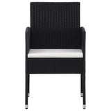 NNEVL 7 Piece Garden Dining Set Black