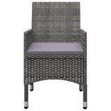 NNEVL 5 Piece Garden Dining Set Grey