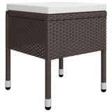 NNEVL 5 Piece Garden Dining Set Brown