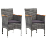 NNEVL 5 Piece Garden Dining Set Grey