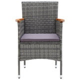 NNEVL 5 Piece Garden Dining Set Grey