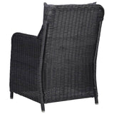 NNEVL 7 Piece Garden Dining Set Black