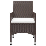 NNEVL 11 Piece Garden Dining Set Brown