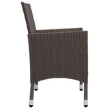 NNEVL 11 Piece Garden Dining Set Brown