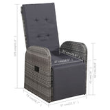 NNEVL 7 Piece Garden Dining Set Grey