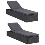 NNEVL 9 Piece Garden Dining Set Black