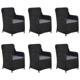 NNEVL 9 Piece Garden Dining Set Black