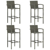 NNEVL 5 Piece Garden Bar Set Grey