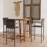 NNEVL 5 Piece Garden Bar Set Grey