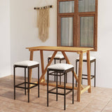 NNEVL 5 Piece Garden Bar Set with Cushions Brown