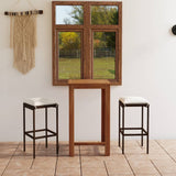 NNEVL 3 Piece Garden Bar Set with Cushions Brown