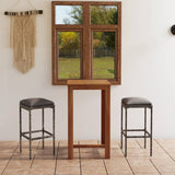 NNEVL 3 Piece Garden Bar Set with Cushions Grey