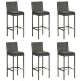 NNEVL 7 Piece Garden Bar Set with Cushions Grey