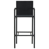 NNEVL 9 Piece Garden Bar Set Black
