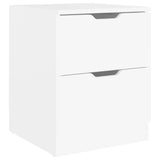 NNEVL Bedside Cabinet White 40x40x50 cm Chipboard