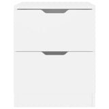 NNEVL Bedside Cabinet White 40x40x50 cm Chipboard