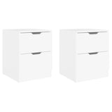 NNEVL Bedside Cabinets 2 pcs White 40x40x50 cm Chipboard