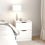 NNEVL Bedside Cabinets 2 pcs White 40x40x50 cm Chipboard