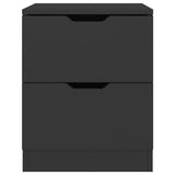 NNEVL Bedside Cabinets 2 pcs Black 40x40x50 cm Chipboard