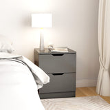 NNEVL Bedside Cabinet Grey 40x40x50 cm Chipboard