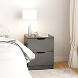 NNEVL Bedside Cabinets 2 pcs Grey 40x40x50 cm Chipboard