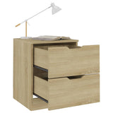 NNEVL Bedside Cabinets 2 pcs Sonoma Oak 40x40x50 cm Chipboard