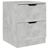 NNEVL Bedside Cabinet Concrete Grey 40x40x50 cm Chipboard