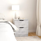 NNEVL Bedside Cabinet Concrete Grey 40x40x50 cm Chipboard