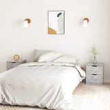 NNEVL Bedside Cabinets 2 pcs Concrete Grey 40x40x50 cm Chipboard