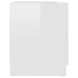 NNEVL Bedside Cabinets 2 pcs High Gloss White 40x40x50 cm Chipboard