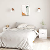 NNEVL Bedside Cabinets 2 pcs High Gloss White 40x40x50 cm Chipboard