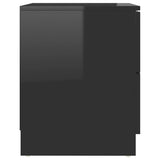 NNEVL Bedside Cabinets 2 pcs High Gloss Black 40x40x50 cm Chipboard