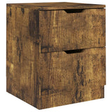 NNEVL Bedside Cabinet Smoked Oak 40x40x50 cm Chipboard