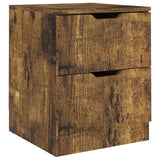 NNEVL Bedside Cabinets 2 pcs Smoked Oak 40x40x50 cm Chipboard