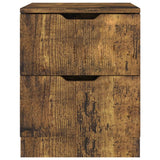 NNEVL Bedside Cabinets 2 pcs Smoked Oak 40x40x50 cm Chipboard