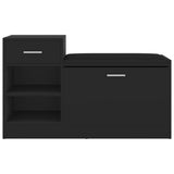 NNEVL Shoe Bench Black 94.5x31x57 cm Chipboard