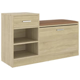 NNEVL Shoe Bench Sonoma Oak 94.5x31x57 cm Chipboard