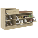NNEVL Shoe Bench Sonoma Oak 94.5x31x57 cm Chipboard