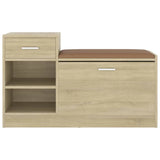 NNEVL Shoe Bench Sonoma Oak 94.5x31x57 cm Chipboard