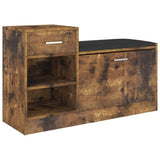 NNEVL Shoe Bench Smoked Oak 94.5x31x57 cm Chipboard