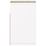 NNEVL Shoe Bench with Cushion White 104x30x49 cm Chipboard