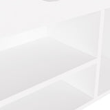 NNEVL Shoe Bench with Cushion White 104x30x49 cm Chipboard
