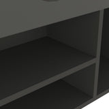 NNEVL Shoe Bench with Cushion Grey 104x30x49 cm Chipboard